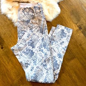 Pink Sport - Full Length Leggings - Snake Skin Print - SMALL